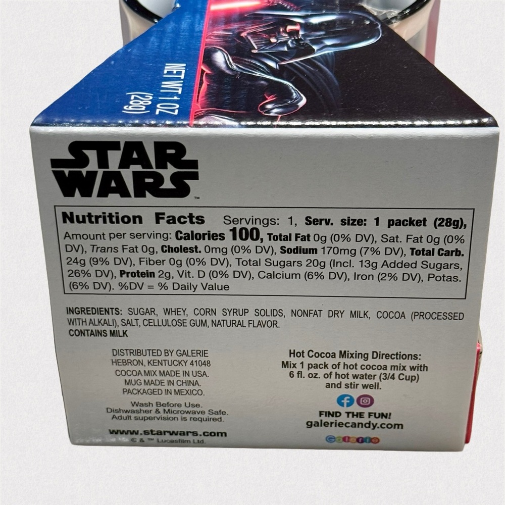 Star Wars Coffee Mug with Hot Chocolate Cocoa Mix - NEW IN BOX - Picture 4 of 5